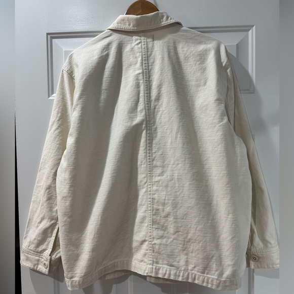 Madewell Drakefield Oversized Shirt-Jacket in Ecru Women’s Size Large - Picture 13 of 14
